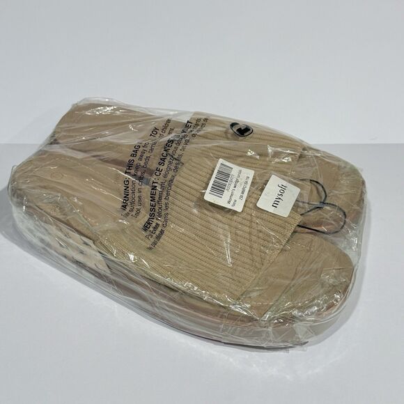 NWT Women’s Platform Wedge Sandals Size 11 Tanned Beige Slip On - Picture 8 of 17